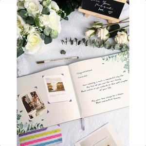 Libro degli Ospiti Premium per Matrimonio con Cornice Ovale Dorata, Album per Incollare Foto e Registro degli Invitati - Product Image 6