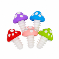 Bouchon de bouteille en silicone personnalisé avec logo en forme de champignon pour cadeaux et fêtes, bouchon flexible hermétique, norme LFGB, prêt à être expédié