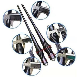 Antenne aérienne de station de base robuste KN-KD2000 4x4, 50-160 cm, double bande UV, connecteur mâle 5,5 mm, communication par câble spiralé - Product Image 3
