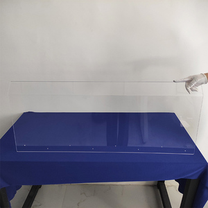 Escudo protector de escritorio acrílico montado en <span class=keywords><strong>Tornillo</strong></span> Protector vertical grande para estornudos Hoja de plástico Protector para estornudos Paneles protectores para cajero - Product Image 2