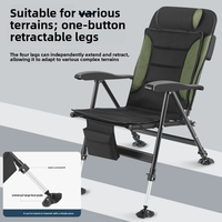 Nouvelle chaise de pêche en acier au carbone - Multifonctionnelle, pliable, portable pour tous les terrains ; Conception inclinable pour le camping en plein air et les barbecues