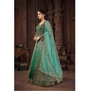 Designer Women's Indo Western Anarkali Dress Intricate Thread Embroidery <b>Sequin</b> Beads Detailing Net Fabric <b>Flared</b> All Seasons - Product Image 4