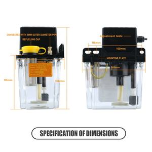 ปั๊มน้ำมันหล่อลื่น DCR-50ระบบแม่เหล็กไฟฟ้า220V 110V V สำหรับ CNC 50มิลลิลิตร/นาที - Product Image 2