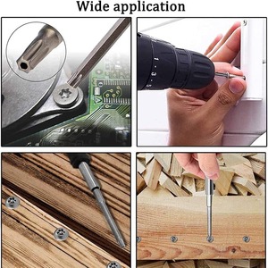 Torx <b>Screwdriver</b> <b>Bit</b> <b>Set</b> 100mm Hollow Extended S2 Industrial Grade Polishing Finish 115Pcs Standard <b>Screwdriver</b> Head - Product Image 5