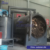 Bois d'eucalyptus Four de carbonisation Chêne bois dur charbon carbonisation four à cornue four à charbon de bois ligne de machine de fabrication
