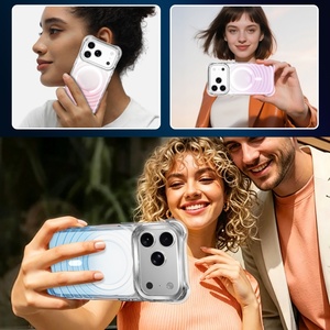 เคสโทรศัพท์ใสลายระลอกน้ำไล่เฉดสีแบบแม่เหล็กสำหรับ iPhone 17 Pro Max รองรับการชาร์จไร้สาย ป้องกันการกระแทก ขายส่ง - Product Image 4