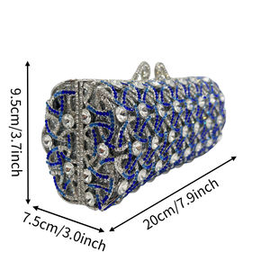Pochette de soirée en strass, sac à main en cristal pour femme, pochette de mariée pour fête formelle - Product Image 3