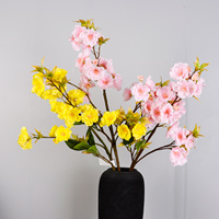 Branche de cerisier artificielle en tissu, faite à la main, pour vase de sol, arche de mariage, arrangement floral de fête