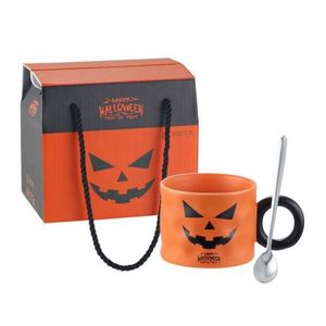 Pumpkin-Patterned <b>Mugs</b> <b>Halloween</b> Gift Ceramic <b>Mug</b> Gift Set with Round Handle - Product Image 5