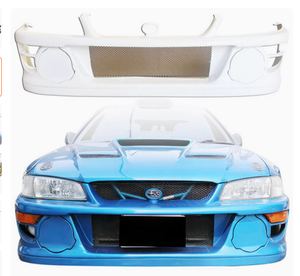 Parachoques Delantero de Fibra de Vidrio de Alta Calidad con Recortes para Escape para Impreza GC8 2dr Coupe LS <span class=keywords><strong>WRC</strong></span> 98 Wide Clip-On - Product Image 2