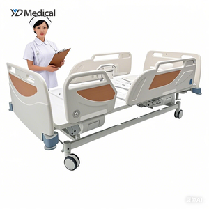 Lit médical manuel YUDA AO-1 avec têtes et pieds <span class=keywords><strong>de</strong></span> lit en ABS et construction en acier inoxydable, barrière <span class=keywords><strong>de</strong></span> sécurité latérale pour les soins à domicile - Product Image 2