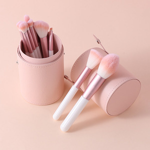 12 Piece Handmade Makeup <b>Brush</b> Set Aluminum Ferrule Wood Handle Soft Synthetic Hair Face Concealer Powder Cosmetic <b>Brush</b> Kit - Product Image 6