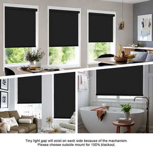 Dimensioni personalizzate tutte oscuranti senza fili <span class=keywords><strong>tende</strong></span> a rullo per interni manuali in poliestere tessuto impermeabile <span class=keywords><strong>tende</strong></span> a rullo per camera da letto - Product Image 5