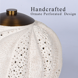 Handcrafted Ceramic <b>Table</b> Lamp with Hollowed-Out Design Warm <b>LED</b> interior decorative lighting <b>bedside</b> lamp modern luxury <b>table</b> - Product Image 3