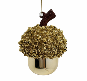 Elegante Bola de Navidad de Cristal Verde <span class=keywords><strong>Mercurio</strong></span> con Bordado de Hojas Doradas, Perfecta para el Árbol de Navidad, Ideal para Compras al por Mayor - Product Image 3