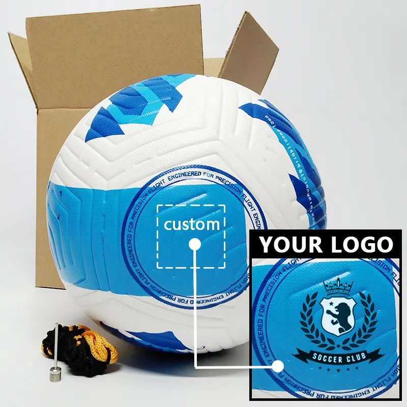 1 Stuk Custom Logo Voetbal Bal Maat 4 Maat 5 Voetbal Pu Hoge Kwaliteit Professionele Club Wedstrijd Trainingsballen