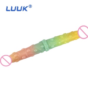 Online Shopping LUUK Liquid Silicone Artificial Penis Double Headed Silicone <b>Dildo</b> for Female Lovers - Product Image 2