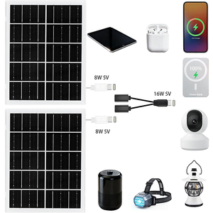 ALECTER 8W 10W Mono Crystalline Silicon <b>Solar</b> Panels Waterproof IP65 Black CE ROHS ISO 12-Month Warranty Outdoor Use <b>Security</b> - Product Image 3