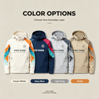 Veste grande taille 2027, veste fine de type Letterman, veste à capuche zippée 1/4, coupe-vent pour homme, uniformes de sublimation, veste en polyester