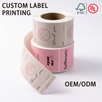 Étiquettes autocollantes personnalisées pour boîtes, rouleaux d'étiquettes en papier synthétique imperméable, impression d'autocollants pour emballages de bijoux de luxe