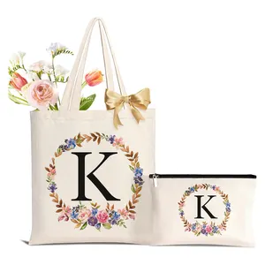 Wholesale Custom Logo Reusable Promotional Women's Daily Usage Personalized Cotton Canvas Tote Bag With Zipper