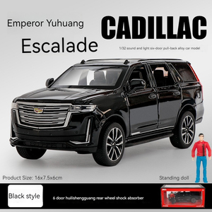 Modellino Auto in Lega 1:32 <span class=keywords><strong>Cadillac</strong></span> <span class=keywords><strong>Escalade</strong></span> con Suoni e Luci, Funzione Pullback, Decorazione e Collezione, Giocattolo in Metallo - Product Image 4
