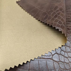 फैशनेबल क्रोकोडाइल पैटर्न वाले पु चमड़े को जहाज करने के लिए तैयार और कपड़ों के लिए सिंथेटिक चमड़े के कपड़े का समर्थन नहीं किया गया - Product Image 3