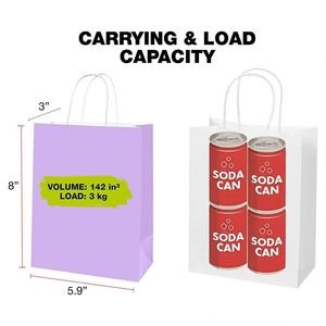 Kraft Paper <b>Bags</b> with Handles Eco-Friendly Recyclable Gift <b>Bags</b> From Wood Pulp High Tear Resistance Load Capacity Paper <b>Bag</b> - Product Image 2