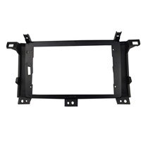 TOYOTA LAND CRUISER 100 2003-2008 için 9 inç radyo fasya manuel AC Dash Surround kiti kapak Stereo montaj kurulum çerçeve