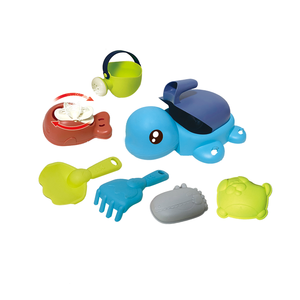 Ensemble de jouets de plage pour enfants, tortue, 8 pièces, arrosoir, pelle, râteau, moule, jouet d'été pour la plage en plein air - Product Image 6