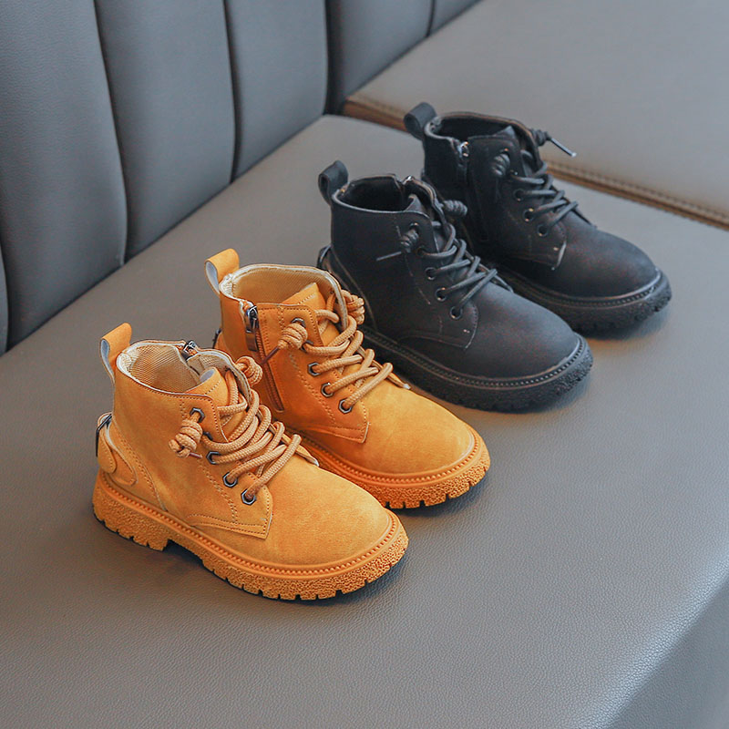 Dropshipping high quality boot for boy cool design rubber sole kids boots winter children shoes