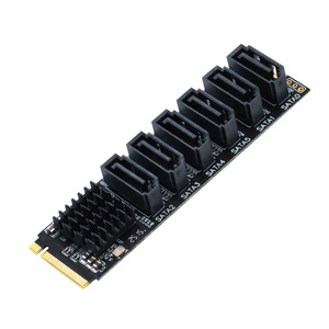 Carte adaptateur M.2 M-KEY NVMe vers carte d'extension 3.0 à 6 ports, adaptateur d'extension de disque dur NAS Synology pour ordinateur de bureau - Product Image 2