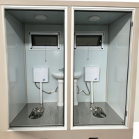 Bagno Prefabbricato Modulare Portatile - 2 Unità WC Pubblico Esterno Mobile con Lavandino