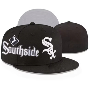 Logotipo personalizado al por mayor a granel 3D bordado moda deportes Snapback béisbol lujo hombres 6 paneles liso gorra ajustada - Product Image 3