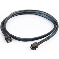Cable de Extensión Mini SAS HD 8643 de Alta Velocidad, SFF-8643 a SFF-8643, 12Gb, para Servidor Hotswap, Tarjeta RAID HBA, Revestimiento de Nailon con Blindaje de Lámina