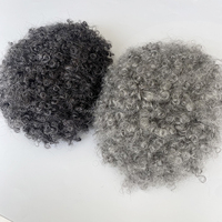 Perruque afro pour hommes en dentelle australienne avec base en PU, système de remplacement capillaire 100 % cheveux humains indiens, ligne de cheveux noire