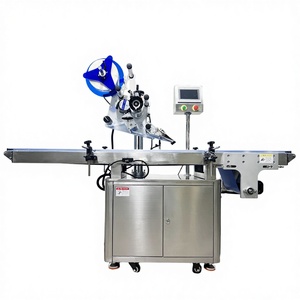 Machine d'étiquetage automatique de surface supérieure pour bouteilles plates, boîtes, cartes, équipement d'étiquetage auto-adhésif pour ligne d'emballage - Product Image 1