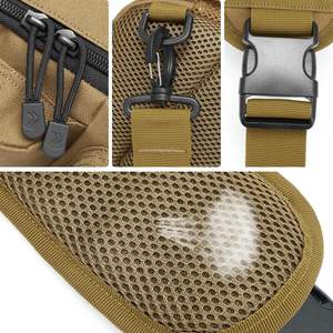Tactical Fashion Sling Bag for Unisex Molle Crossbody Shoulder <b>Pack</b> Detachable Strap 20-36L <b>Waterproof</b> Polyester Lining Zipper - Product Image 3