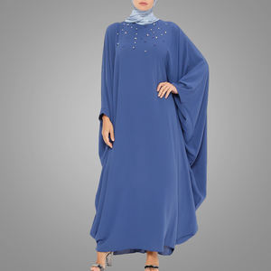 Maxivestido de talla grande de manga larga, ropa islámica con cuentas, caftán <span class=keywords><strong>marroquí</strong></span>, Oriente Medio, árabe, <span class=keywords><strong>2021</strong></span> - Product Image 3