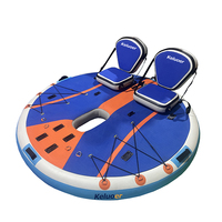 Bateau flottant circulaire électrique rond gonflable à siège unique pour la pêche