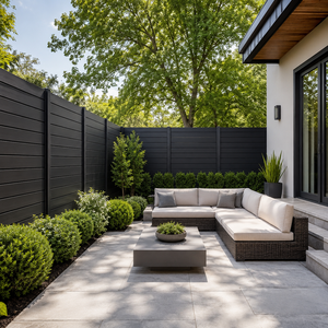 Pannelli per Recinzione Privacy in Alluminio Nero Resistente, Verniciati a Polvere per Villa, Cortile, Terrazza, <span class=keywords><strong>Giardino</strong></span>, Protezione Antiruggine 10 Anni B2B - Product Image 1