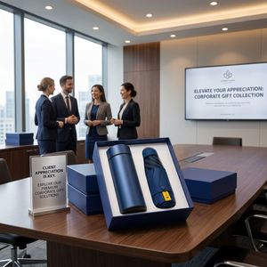 Coffret Cadeau de Noël Premium avec Logo Personnalisé : Gobelet Isotherme et Parapluie – Idéal pour les Cadres d'Entreprise (Hommes) - Product Image 5