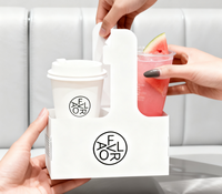 Porte-gobelet Vente en gros 2/4 Café Boisson chaude Lait Thé Porte-gobelet à emporter Transporteur Plateau Emballage