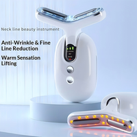 Masseur sans fil pour le visage et le cou 118g 3.7V Orange Mode Nettoyage Doux Lumière Apaisante Chaude Léger Compact Appareil de Soin de Voyage