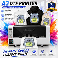 Alta Calidad 30cm cabezales de impresión dobles I3200 Xp600 A3 tamaño Dtf impresora con agitador