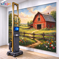 Mesin Cetak Dinding UV Tinta Putih LINCJET LC-A2 CMYKW DX5 Portabel Digital untuk Dekorasi Mural Ubin Cerah OEM