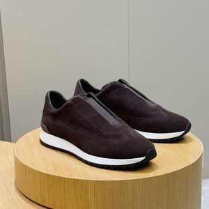Chaussures décontractées rétro en daim véritable fabriquées en Italie, sans lacets, pour homme, confortables, à semelle épaisse, pour un usage quotidien en extérieur - Product Image 3