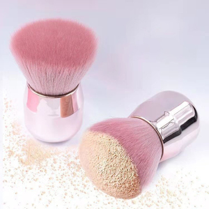 Pinceau à ongles en nylon en gros, manche métallique, tête champignon douce, dégradé or champagne, pour gel pailleté - Product Image 3