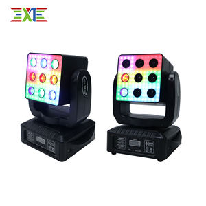 XJ工場直販 新型9マトリックスムービングヘッドライト 120W RGBW 4in1 DMX512補助LEDステージ照明 DJディスコナイトクラブイベント用 - Product Image 4