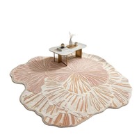Tapis à rayures de forme irrégulière pour salon et chambre, aspect cachemire, nouveau, luxe léger, imperméable et antidérapant